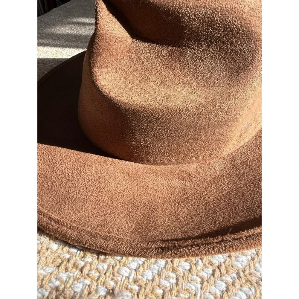 Brown Faux Suede Costume Hat